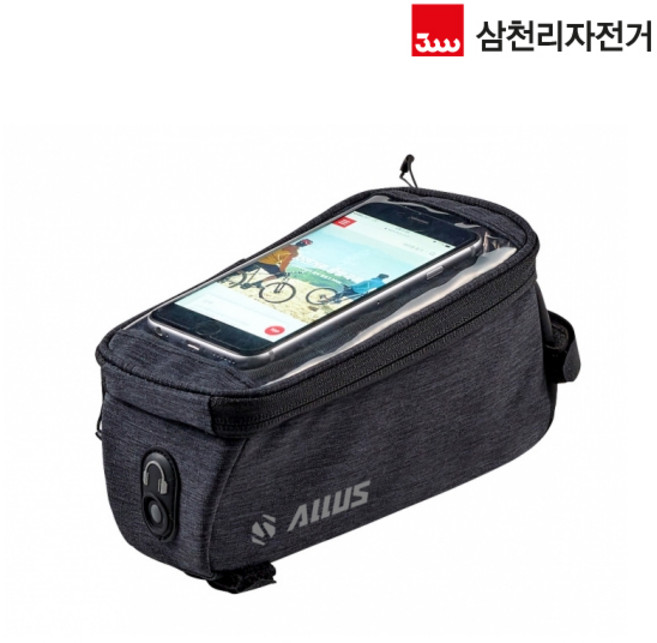 삼천리 탑튜브 자전거 가방 AB510S 스마트폰백, 다크그레이, 1개