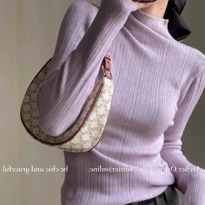 에쥬아 니트 긴팔 이너티 반목폴라 티셔츠 슬림핏 레깅스