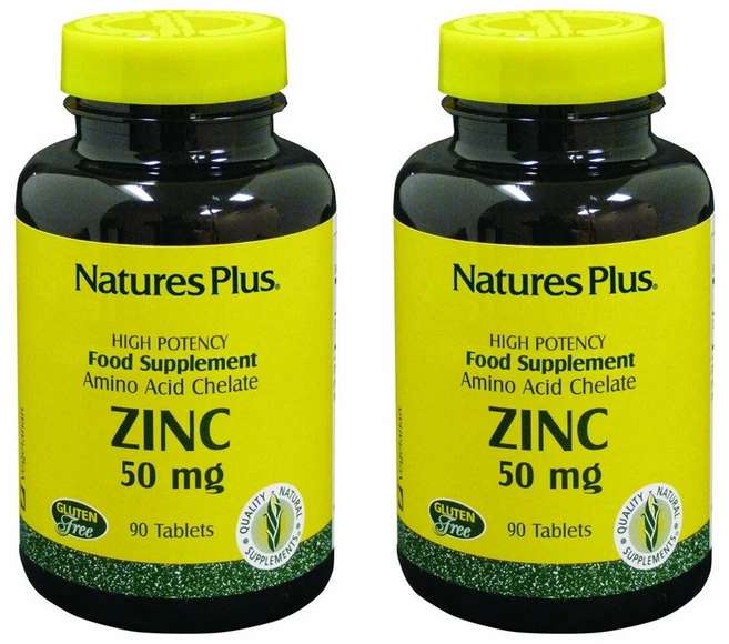 네이처스플러스 하이 포텐시 아연 50mg 미국 Natures Plus Zinc High Potency 50mg 90정 x 2병, 2개 - 쿠팡
