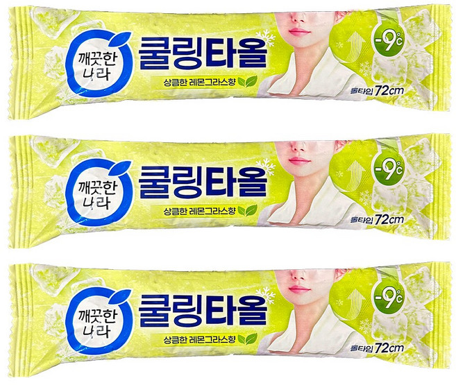 깨끗한나라 롤타입 쿨링타올 상쾌한 레몬그라스향