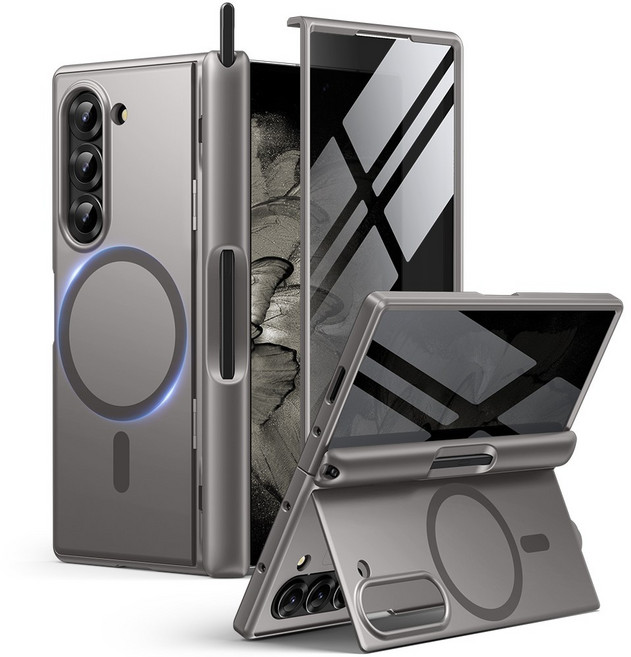 모보시 마그네틱 힌지 보호 S펜 수납 슬림 거치대 풀커버 휴대폰 케이스