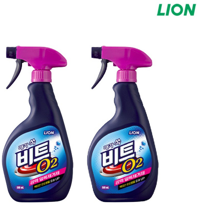비트 오투 스프레이형 강력 얼룩제거제 500ml x 2개 세트 와이셔츠 찌든때