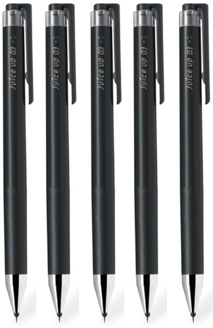 파이롯트 쥬스업 젤잉크 중성 노크펜 0.3mm, 블랙, 5개 - 쿠팡