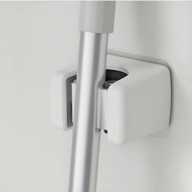 플랜잇 청소도구 걸이 무타공 밀대 거치대, 2개, 화이트