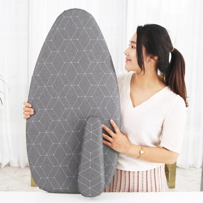 알루미늄 코팅커버 좌식 다리미판 특대형, 다크그레이