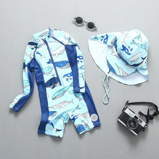 키즈브릭스 플랩캡 모자 세트 남아 래쉬가드