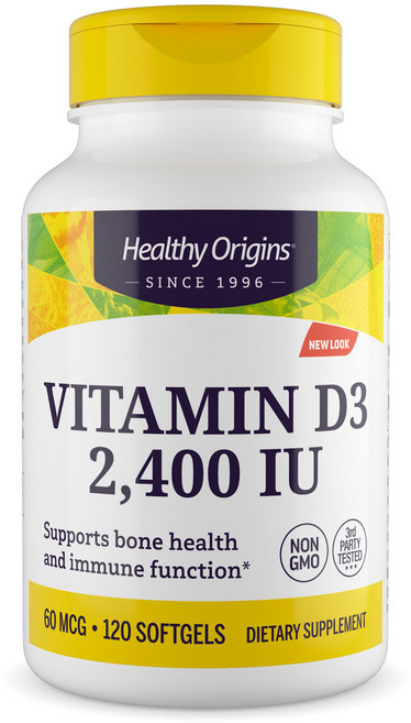 헬시오리진스 비타민 D3 2400 IU 소프트젤, 1개, 120정