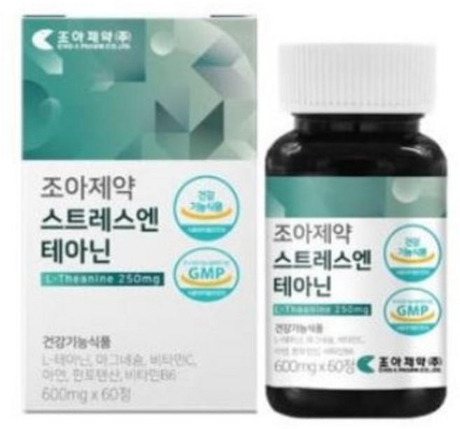 조아제약 스트레스엔 테아닌 6종기능성 긴장완화, 60정, 1개
