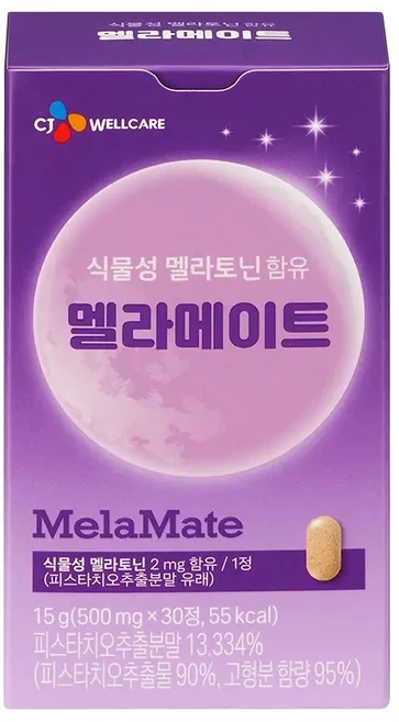 CJ웰케어 식물성 멜라토닌 함유 멜라메이트 15g, 1개, 30정 - 쿠팡