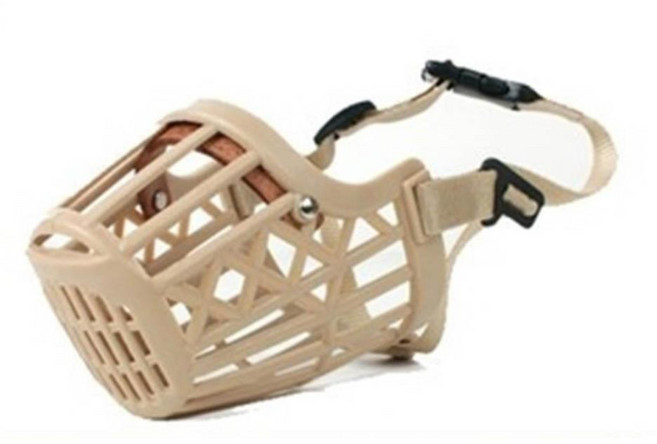 경계심이 많아 많이짖는 중형견용 입마개 애완견소음방지_, 1개