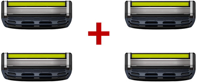 도루코 페이스5 5중날 면도날, 1개, 4개입