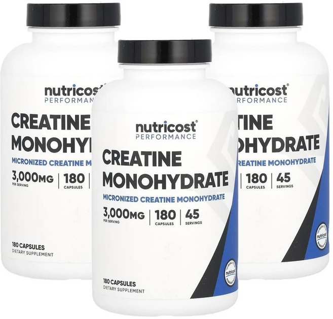 뉴트리코스트 퍼포먼스 크레아틴 모노하이드레이트 Nutricost Performance Creatine Monohydrate 180정, 3개 - 쿠팡