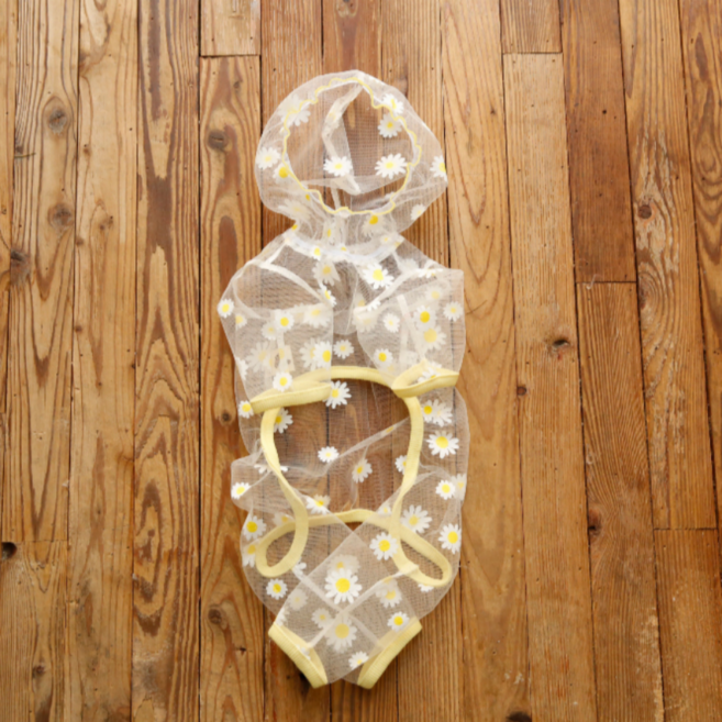 강아지 해충방지옷 진드기방지옷 버그가드 모기장옷 강아지 여름올인원, 데이지, 1개