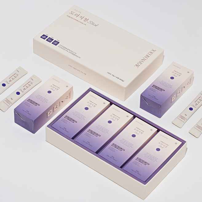 쇼핑백동봉 조은나래 국산 도라지청 스틱 약도라지청 환절기 건강간식 추석선물세트, 1세트, 40개입, 15g