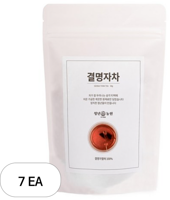청년농원 저온가공 결명자차 삼각티백, 1g, 50개입, 7개