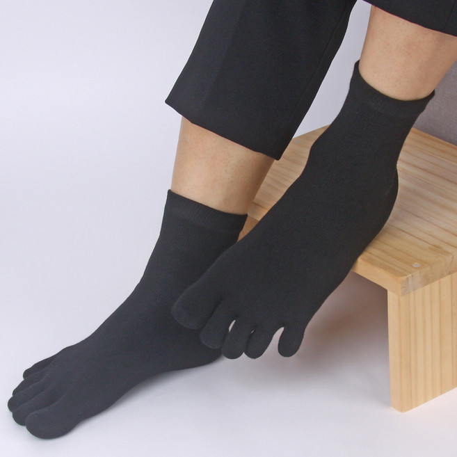 국내생산 남성용 순면+쾌속 쿨원사 발가락양말(5켤레)땀흡수 속건 흡습 기능성발가락