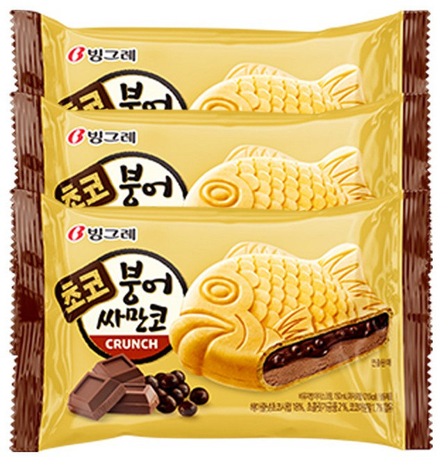 빙그레 초코붕어싸만코, 150ml, 15개