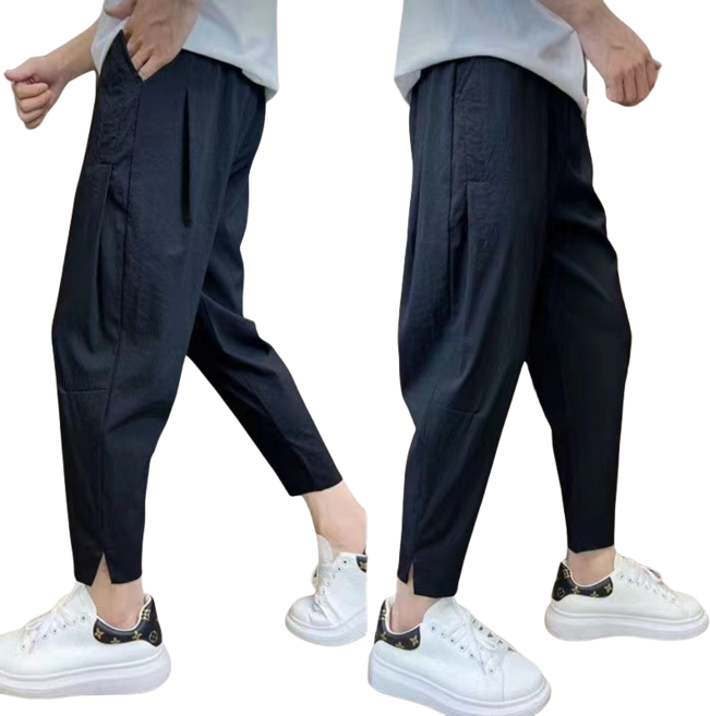 십전십미 여름 남자 트임 밑단 아이스마 캐주얼 팬츠 배기 팬츠