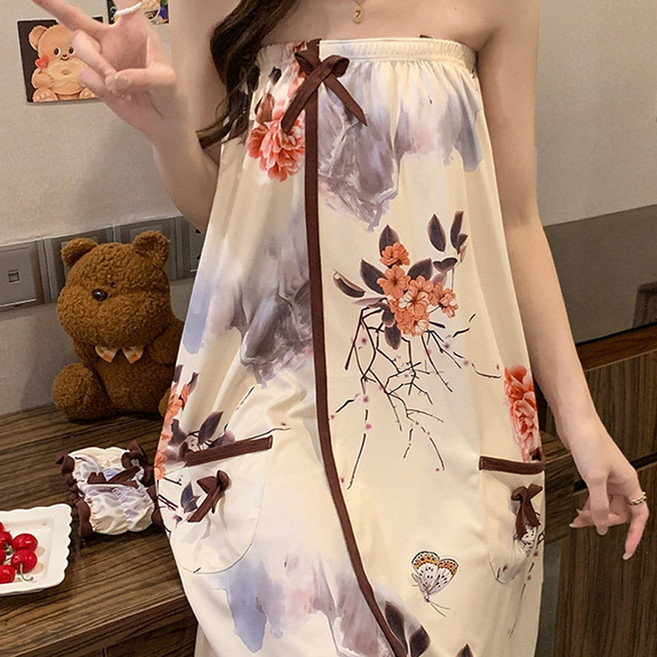 VEGA 프리미엄 부드러운 여성 골프 샤워 목욕 호텔 가운 헤어밴드포함, 1개, 달리아-L