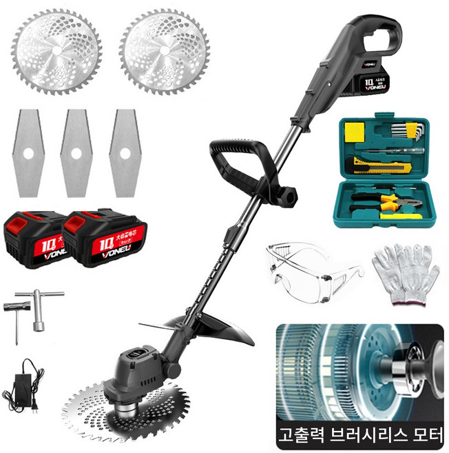 SD커머스 무선 초경량 충전식 예초기 고출력 대용량 잡초제거기, 옵션1 2800w 다썰어 예초기, 1개
