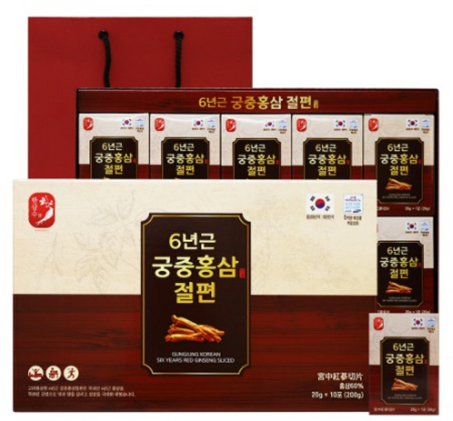 한삼수 6년근 궁중홍삼절편 200g, 1개