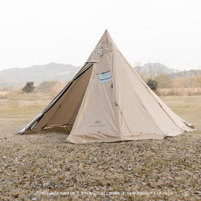 마운틴하이커 캠핑텐트 인디언 티피텐트 옥스포드 4M 내장미포함, 모래색