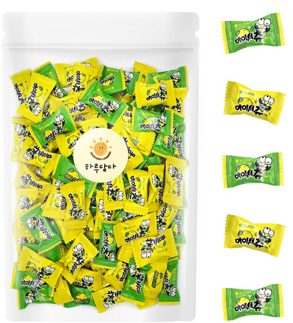 아이셔 레몬 라임 대용량 간식 츄잉캔디 100개입 개별포장