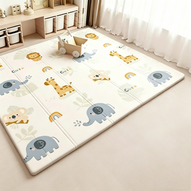 皮安諾 XPE爬爬墊 兒童遊戲地墊, 卡卡cute+摩天輪小鎮1