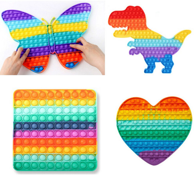 45cm 실리콘 특대형버블팝 특대형푸쉬팝 팝잇 실리콘 뽁뽁이 장난감 치매예방 감각발달 게임 스트레스해소, 하트모양, 1개