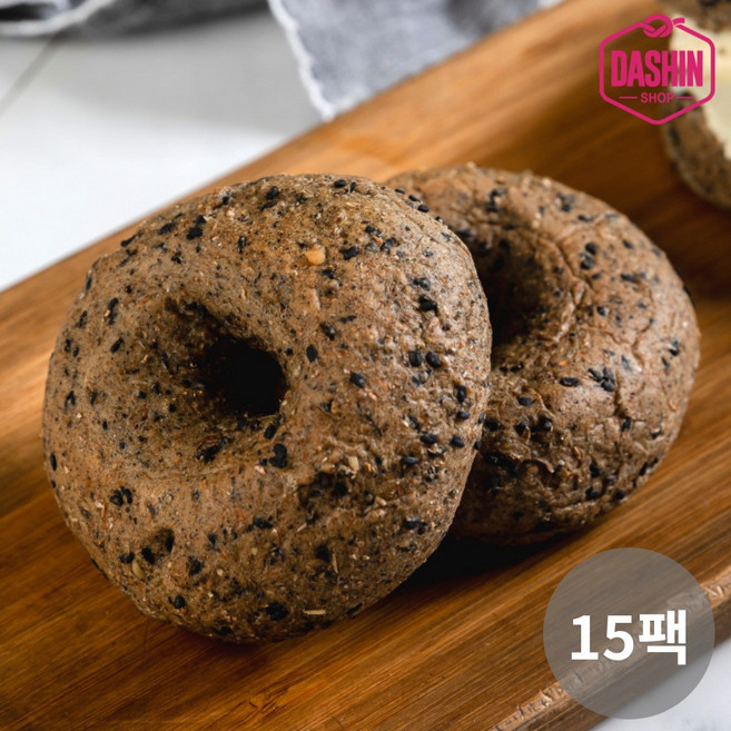 [주문 후 제빵] 통밀당 천연발효 통밀흑임자빵 120g(2개입) / 아르토스베이커리 비건빵, 15개, 120g