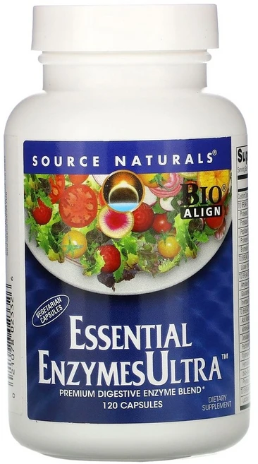 소스내츄럴스 에센셜 엔자임스울트라 베지테리안 캡슐 무설탕, 120정, 1개 - 쿠팡