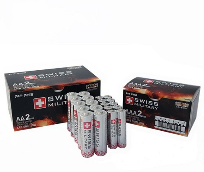 [무배]스위스밀리터리 AA/AAA 10알+10알 건전지 벌크, 20개입, 1개