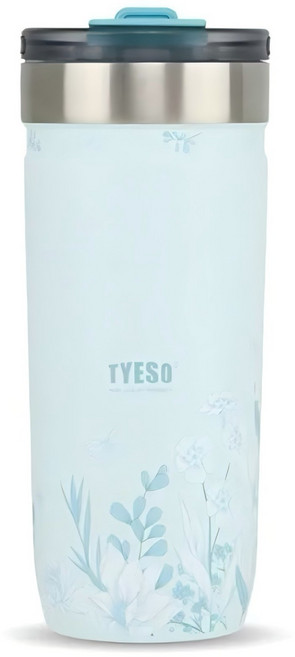 TYESO 櫻花圖案保溫杯 710ML / 24FL.OZ SUS304, 青琅花譜, 1個