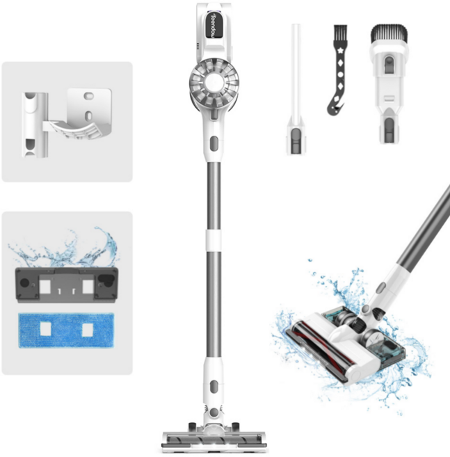 최신형 틴도우 차이슨 무선 청소기 BLDC 흡입력 좋은 진공청소기 +물걸레 기트+다양한 구성품, 화이트, V07
