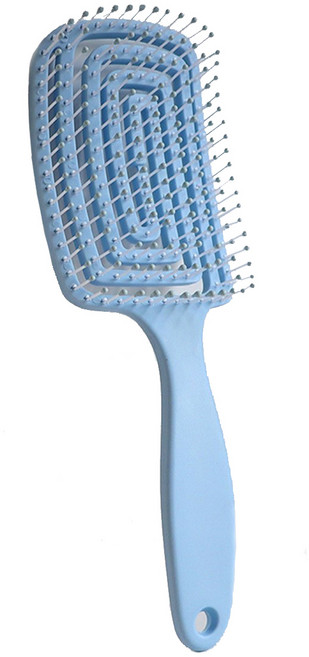 소프트 볼륨 헤어브러쉬 드라이 엉킴방지 두피 마사지빗, 1개, 스카이블루