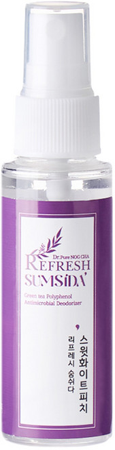 리프레시숨쉬다 섬유 실내 휴대용 탈취제 스윗화이트피치 40ml 1개, 2개