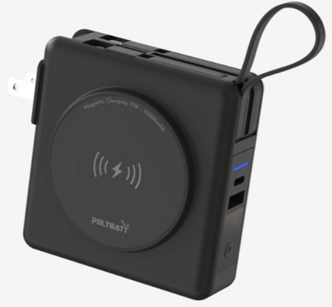 【勁祥科技】POLYBATT 22W多合一快充行動電源KP-SUPER 7 10000mAh, 黑色