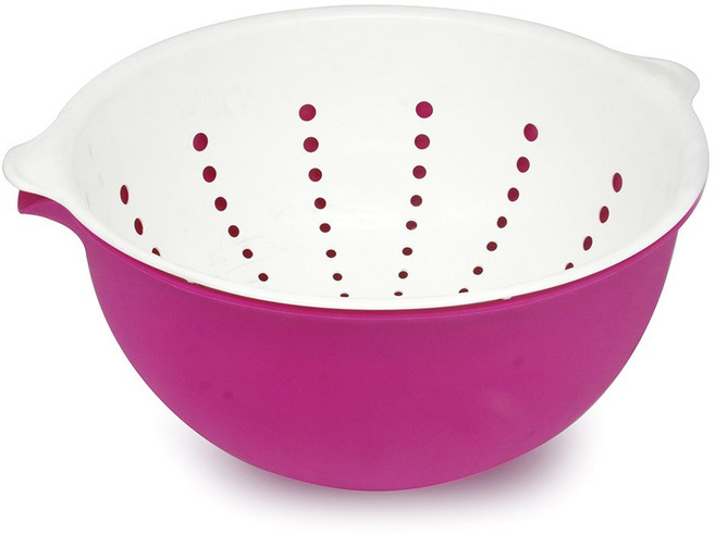 파미레 원형 채반 믹싱볼 세트, 핑크, 1개