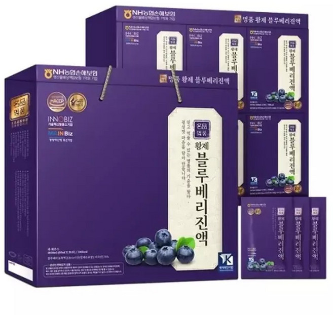 명품 황제 블루베리 진액 60ml (30포), 30개