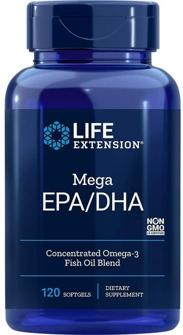 라이프익스텐션 오메가 파운데이션 메가 EPA DHA 소프트젤, 1개, 120정 - 쿠팡