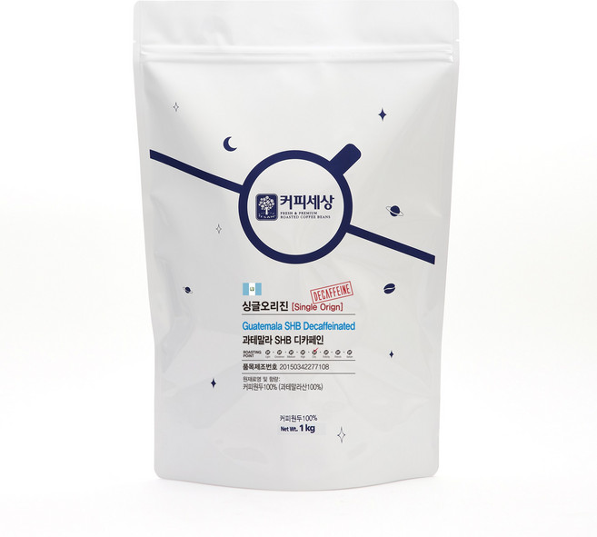 커피세상 디카페인원두 과테말라 SHB 디카페인, 1kg, 1개, 홀빈(분쇄안함), 1.홀빈(분쇄안함)