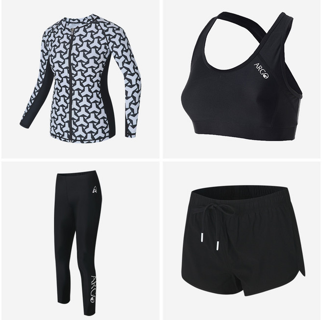 아르고 G그래픽 Z 여성 래쉬가드 4pcs 세트