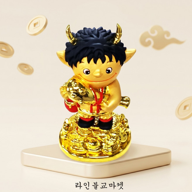 도깨비신 재물 행운 보물 재화 4종 캐릭터 빗자루 홍두깨 보따리 쌈지 도깨비인형, 쌈지도깨비