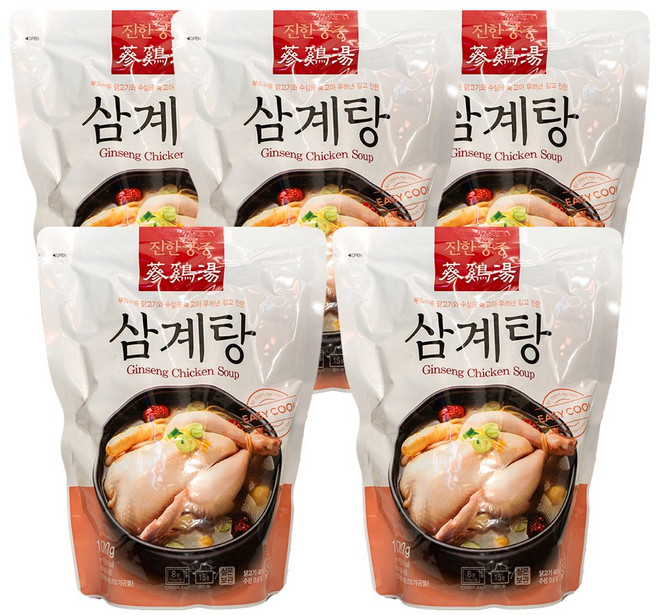 진한식품 궁중 삼계탕, 1kg, 5개