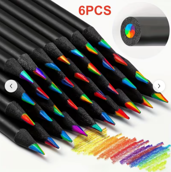 샤인월드 레인보우 그라데이션 매직 색연필, 24개, 7색