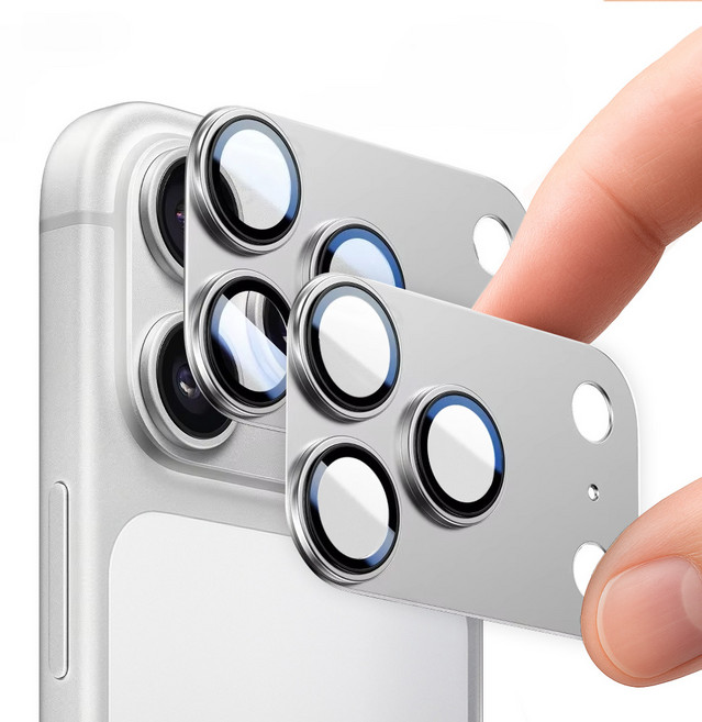 [2매입] 렉스 빛번짐 방지 일체형 카메라 보호 메탈필름 아이폰 15 16 17 프로 맥스 갤럭시 S26 울트라, 1박스