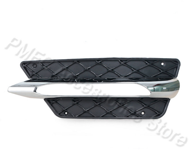 자동차 앞 범퍼 그릴 메르세데스 호환-벤츠 호환 W204 C 클래스 A 용 블랙 크롬 안개등 커버