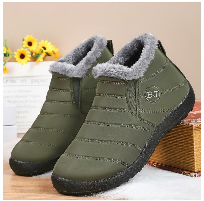 LOVFIR 솜신발 기모 키높이 부츠 아빠신발 보온 캐주얼 워킹화 엄마 신발