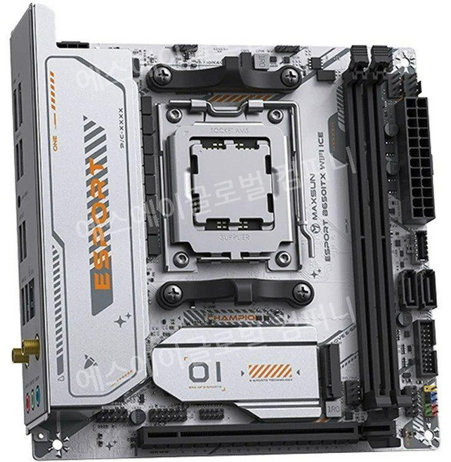 eSport B650ITX 마더보드 듀얼 채널 DDR5 AM5 소켓Ryzen 9600X CPU PCIE16x5.0 AGRB