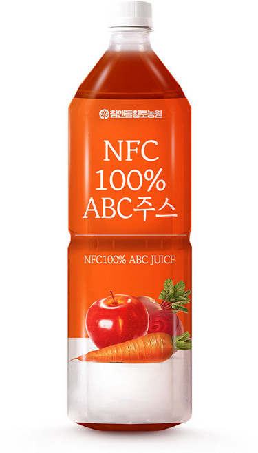 참앤들황토농원 NFC 착즙 ABC주스 사과 비트 당근 1L, 2개